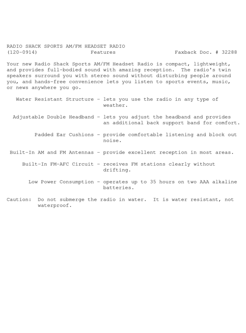 Radio Shack 120-0914 user manual