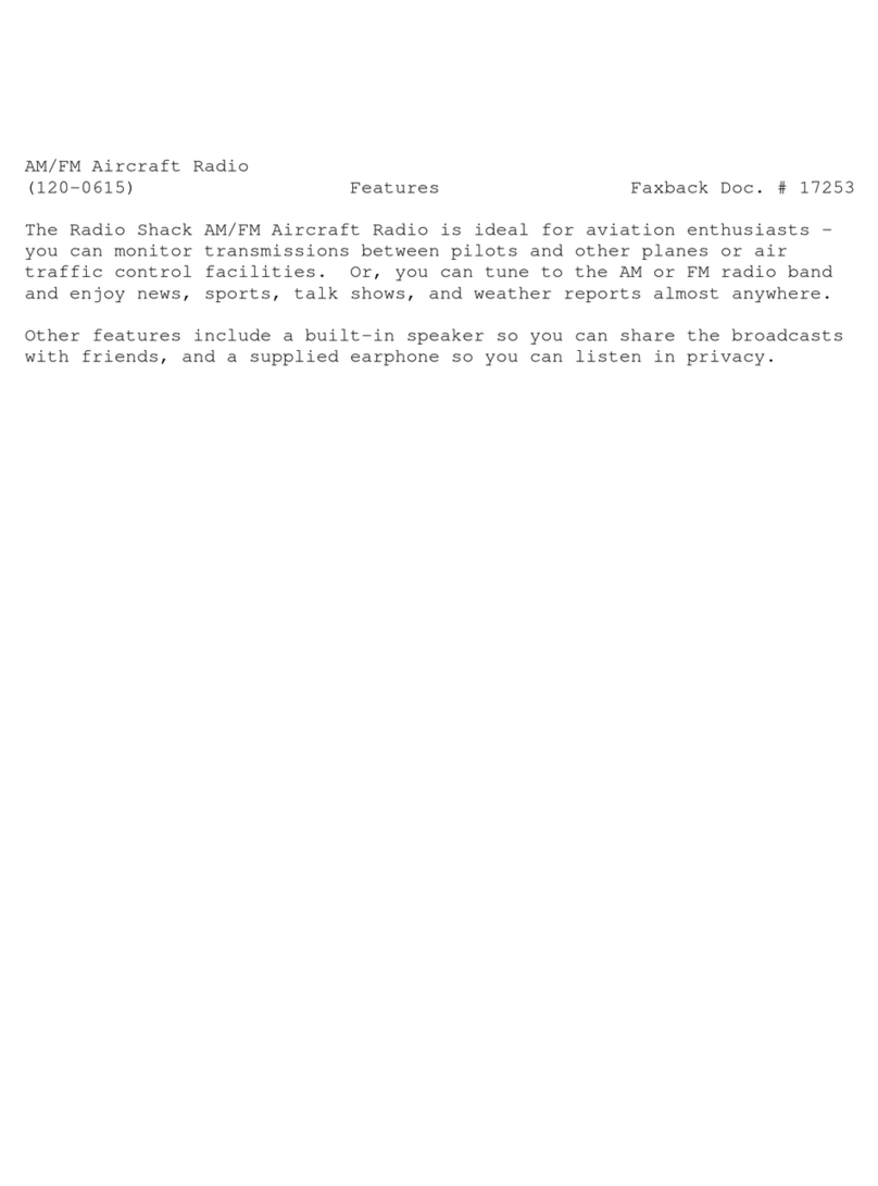 Radio Shack 120-0615 User manual
