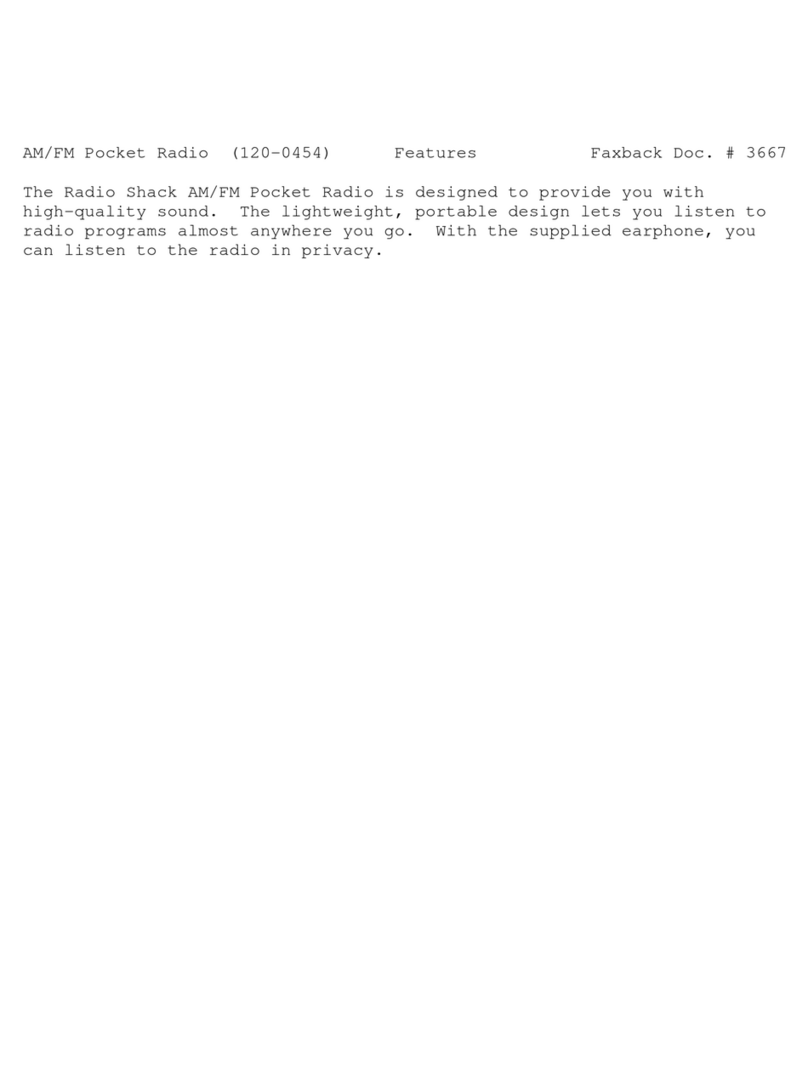 Radio Shack 120-0454 user manual