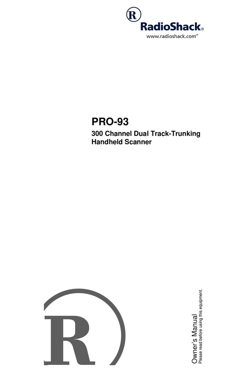 Radio Shack PRO-93 User manual
