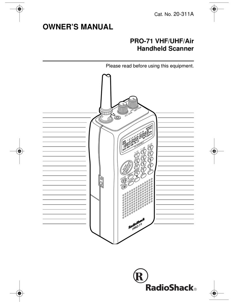 Radio Shack PRO-71 owner's manual