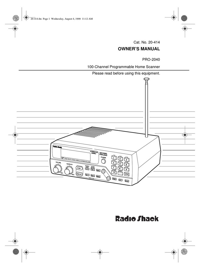 Radio Shack PRO-2040 owner's manual