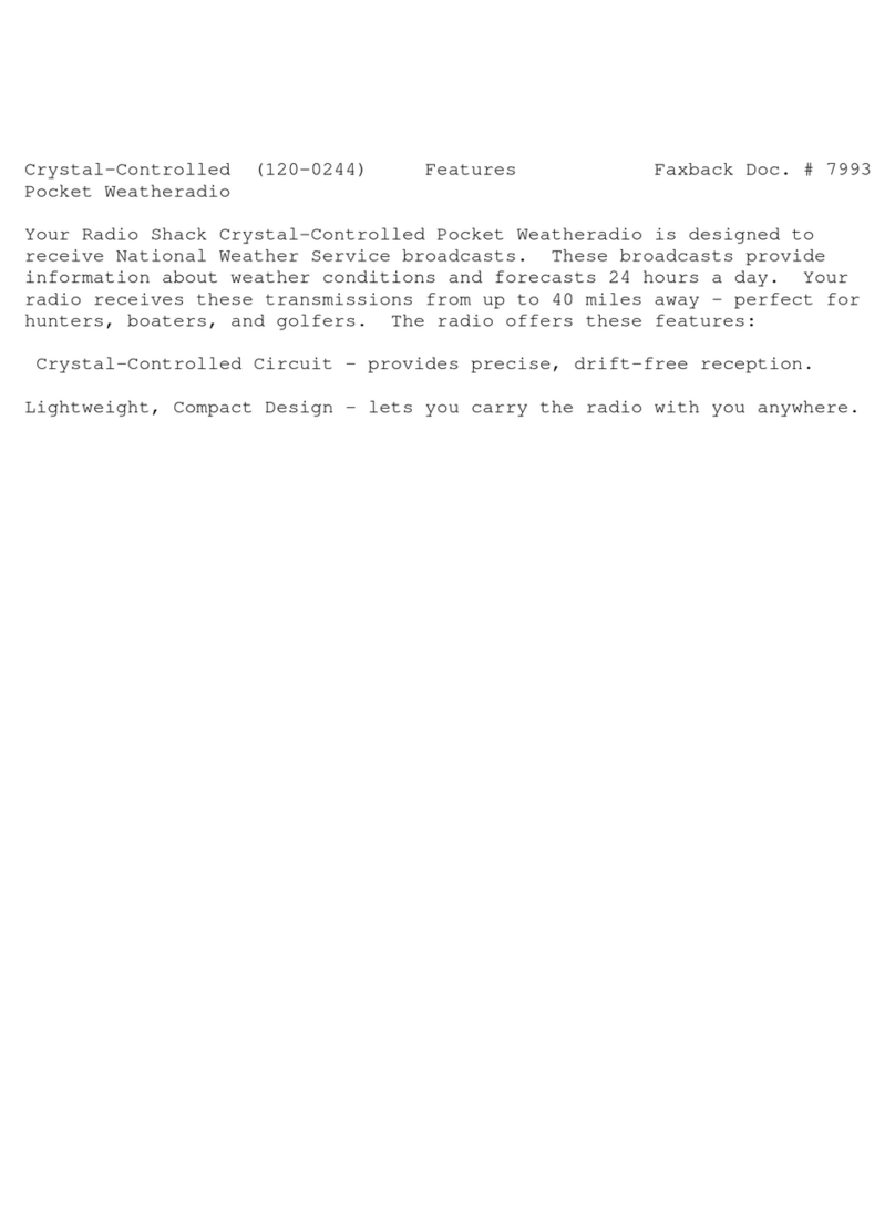 Radio Shack 120-0244 User manual