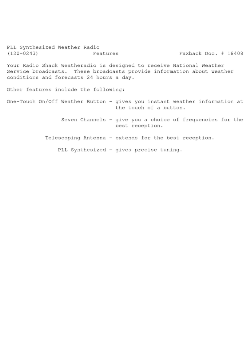 Radio Shack 120-0243 User manual