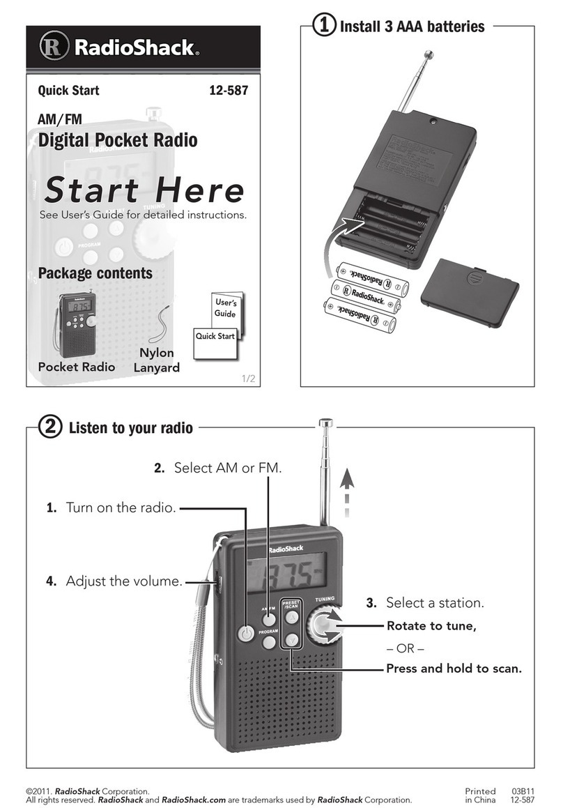 Radio Shack 12-587 User manual