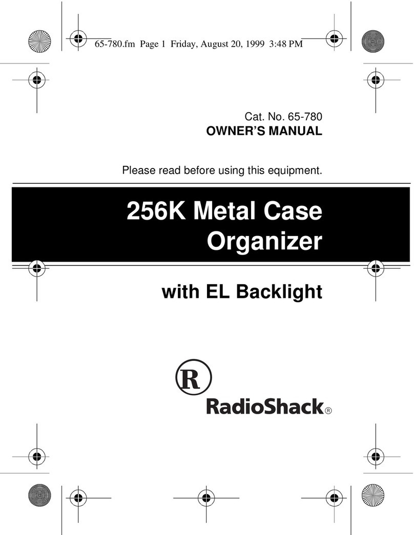 Radio Shack 65-780 User manual