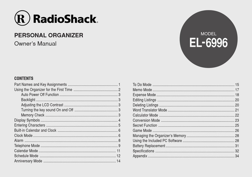 Radio Shack EL-6996 User manual