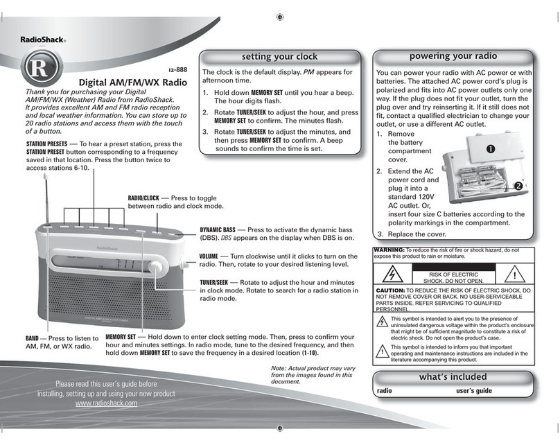 Radio Shack 12-888 user manual