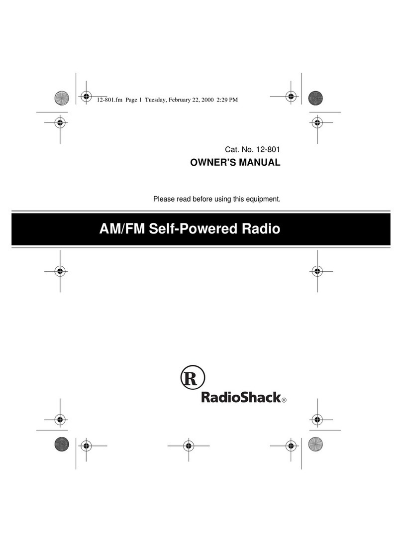 Radio Shack 12-801 owner's manual
