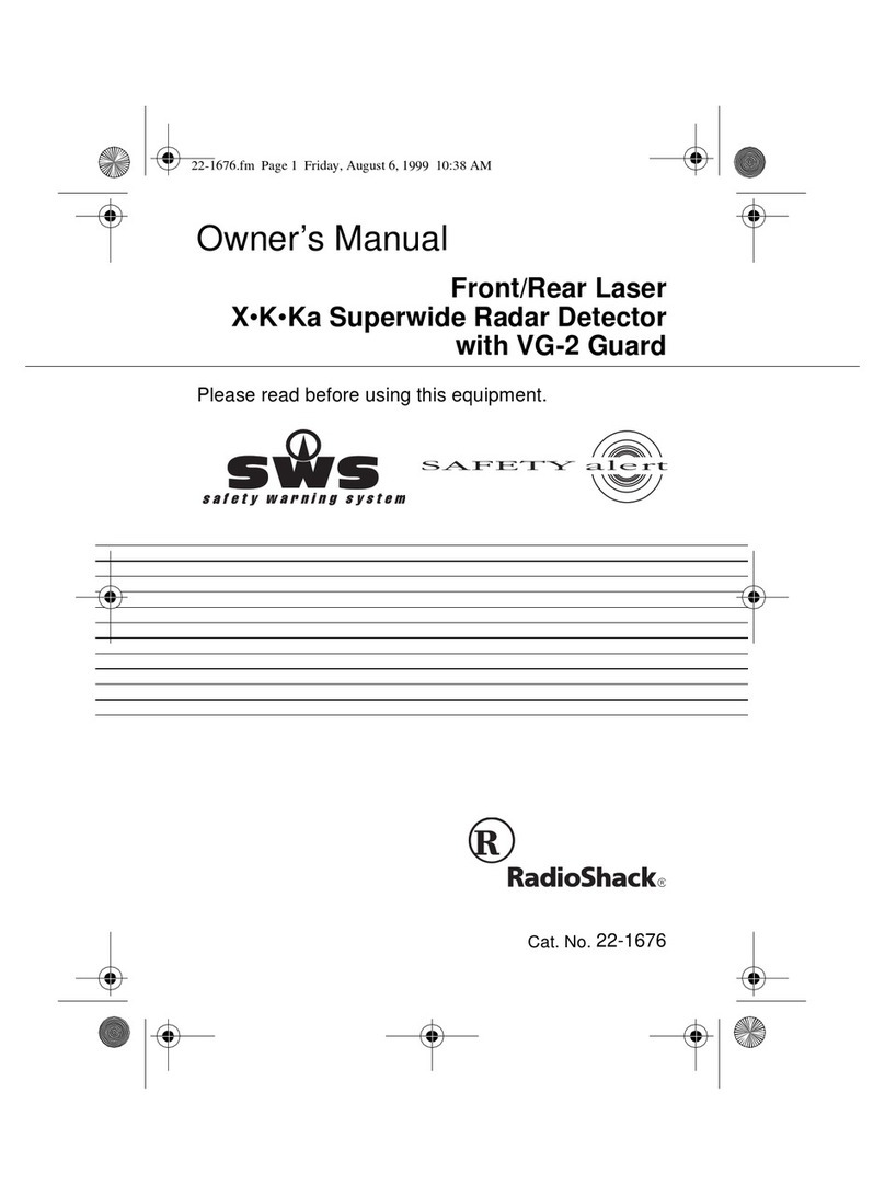 Radio Shack Detector User manual