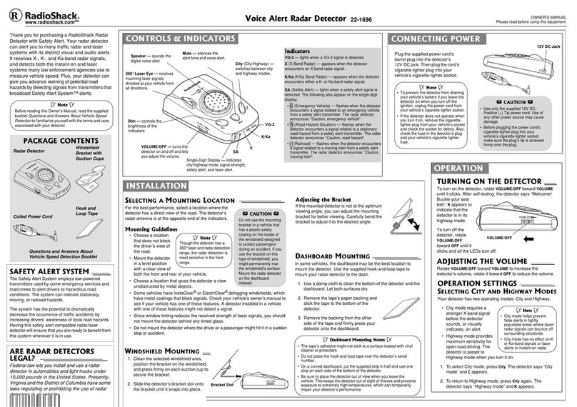 Radio Shack 22-1696 User manual