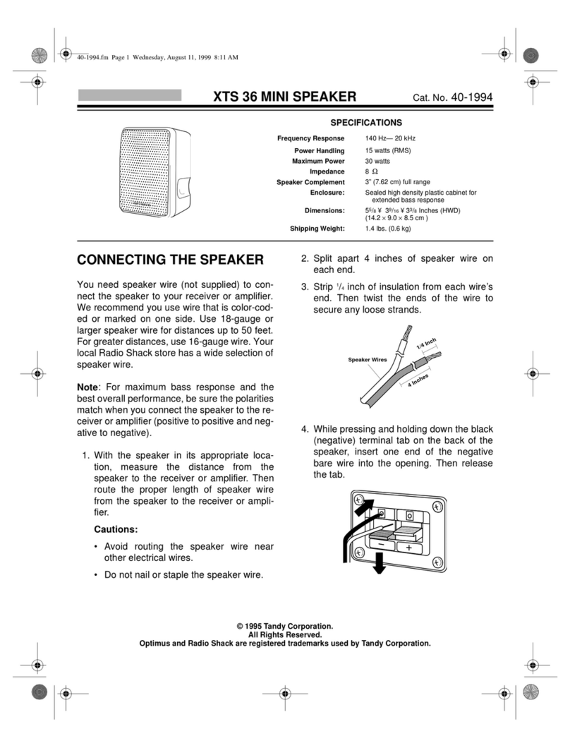 Radio Shack XTS 36 User manual