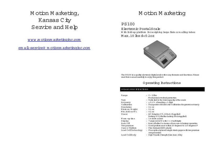 Motion Marketing PS100 operating instructions