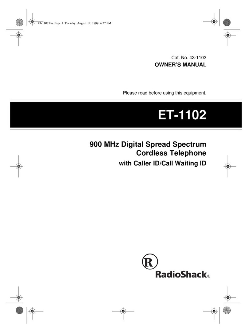 Radio Shack ET-1102 User manual Radio Shack ET-1102 User manual