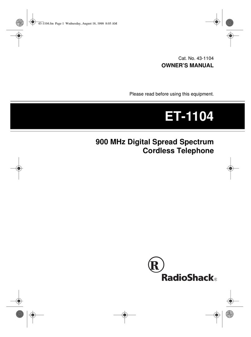Radio Shack ET-1104 User manual Radio Shack ET-1104 User manual