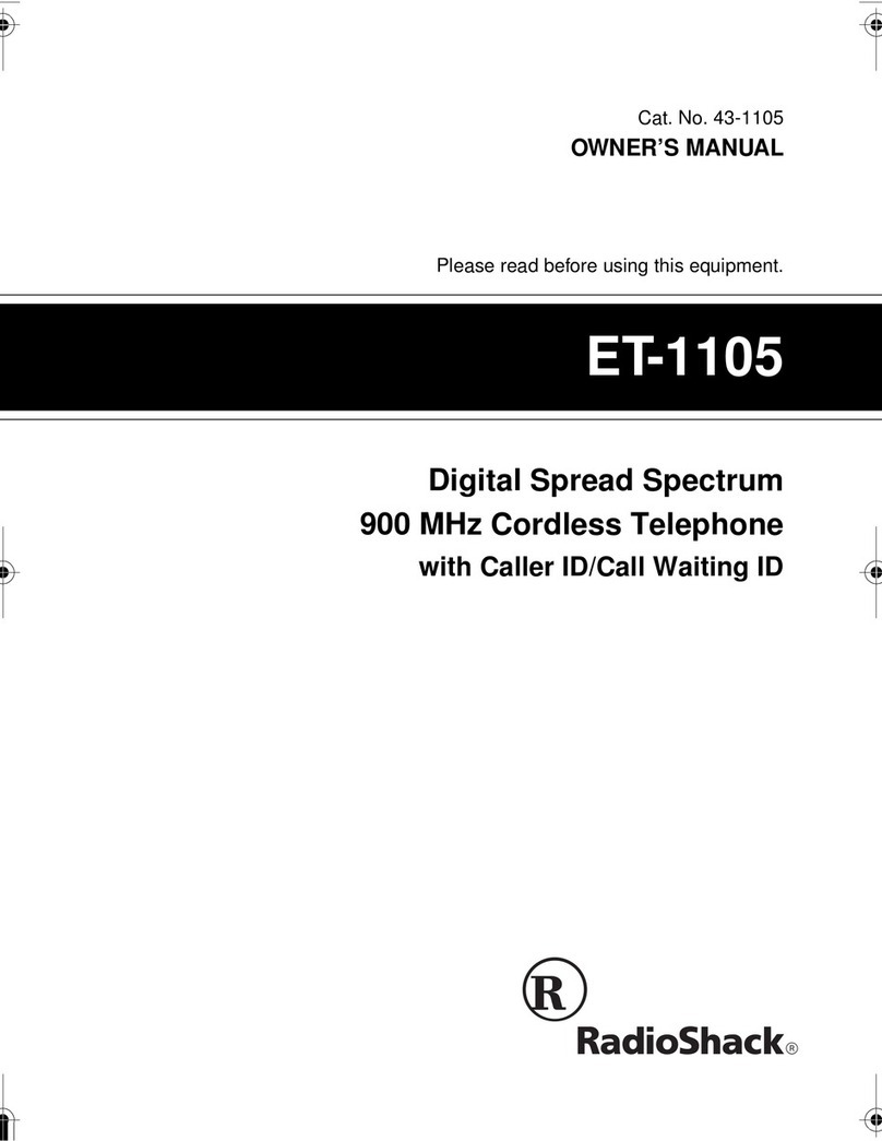 Radio Shack ET-1105 User manual Radio Shack ET-1105 User manual
