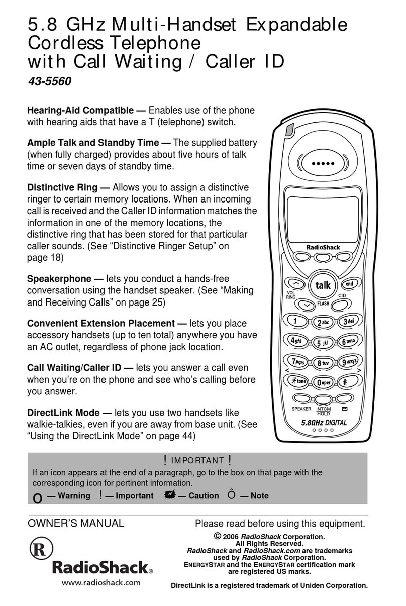 Radio Shack 43-5560 User manual