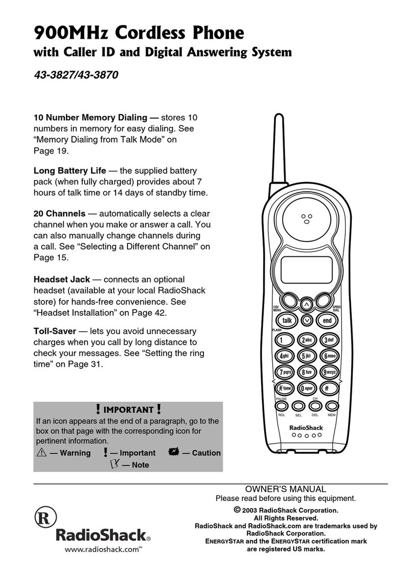 Radio Shack 43-3827 User manual