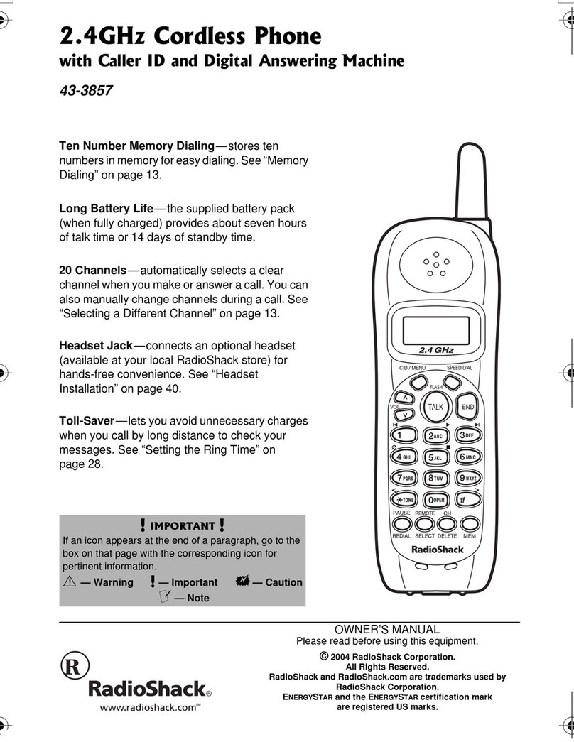 Radio Shack 43-3857 User manual Radio Shack 43-3857 User manual