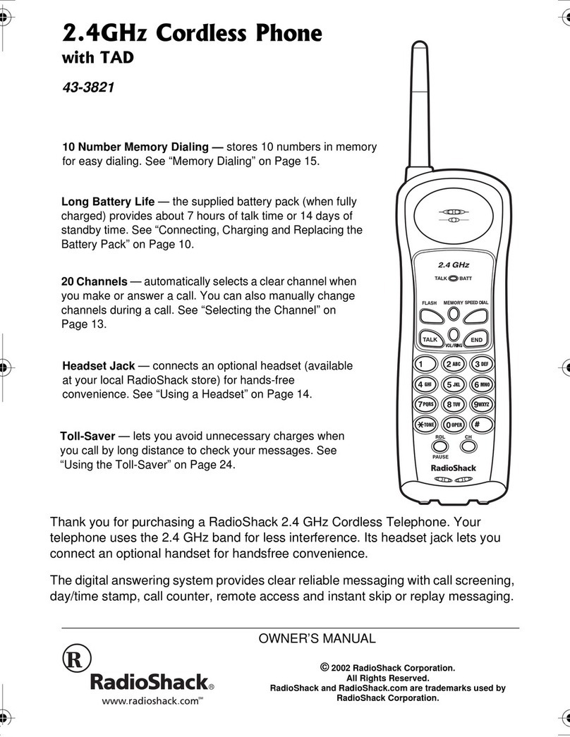 Radio Shack 43-3821 User manual Radio Shack 43-3821 User manual