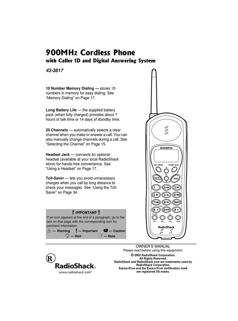 Radio Shack 43-3817 User manual Radio Shack 43-3817 User manual