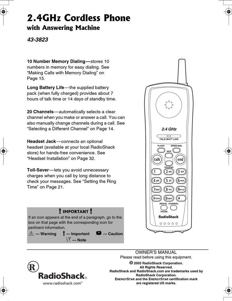 Radio Shack 43-3823 User manual