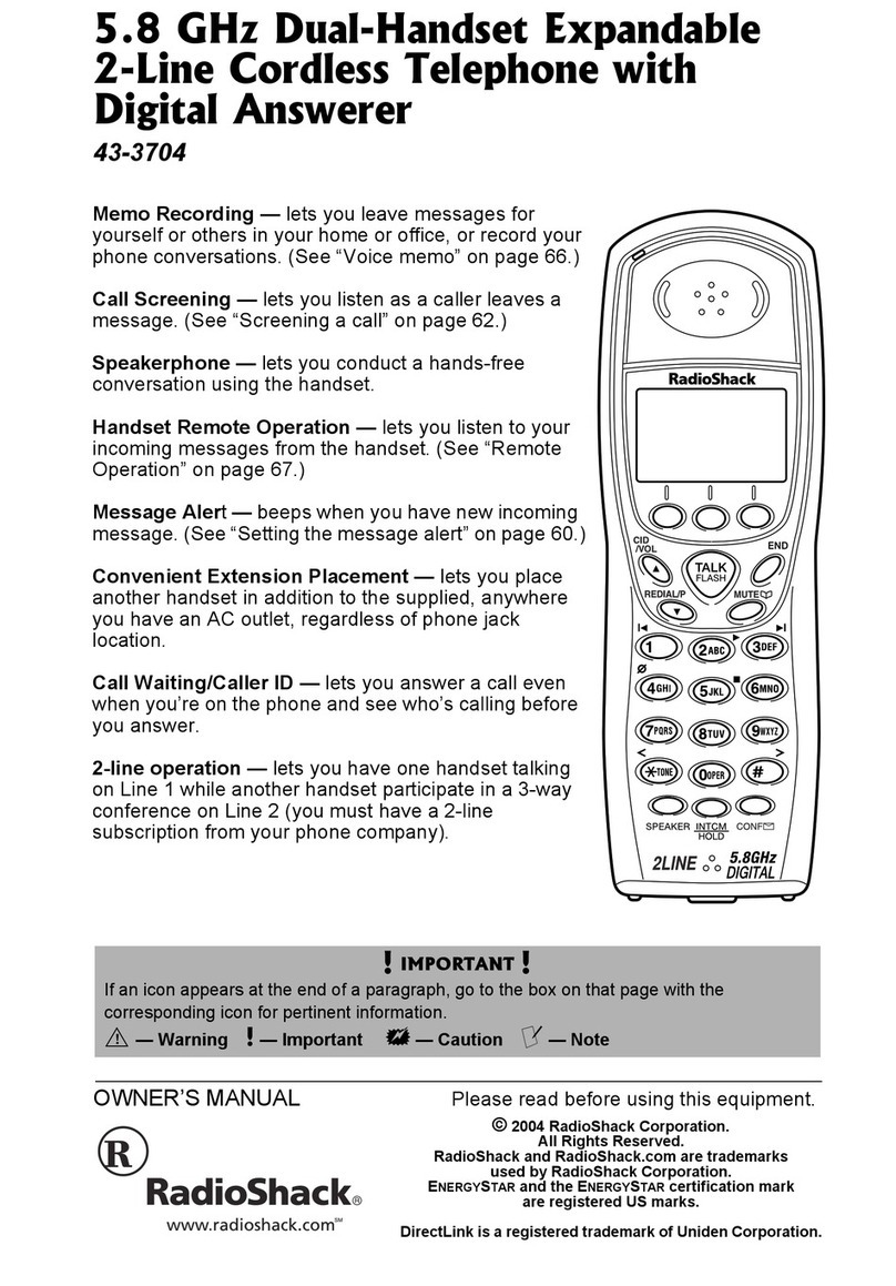 Radio Shack 43-3704 User manual