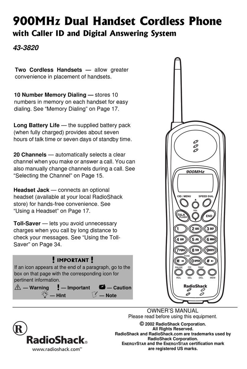 Radio Shack 43-3820 User manual Radio Shack 43-3820 User manual