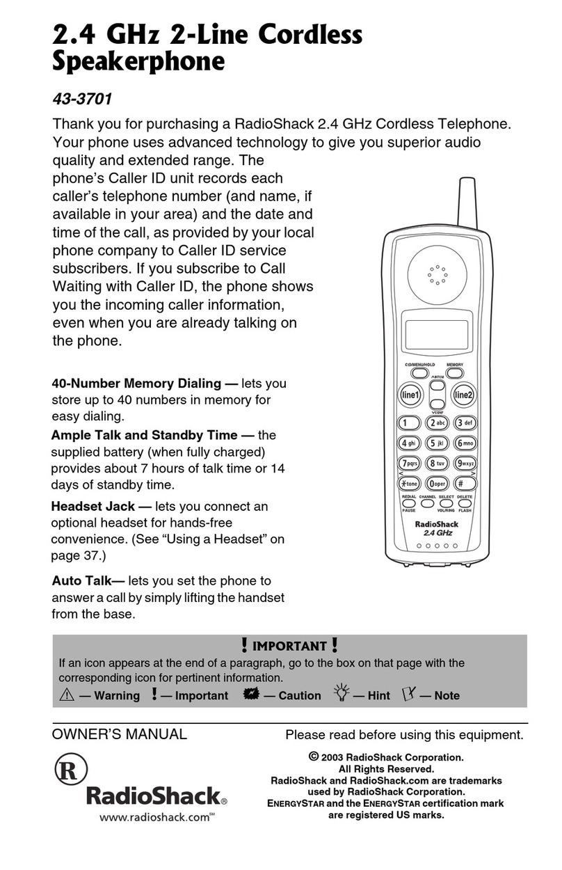 Radio Shack 43-3701 owner's manual
