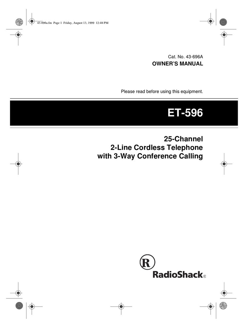 Radio Shack ET-596 User manual
