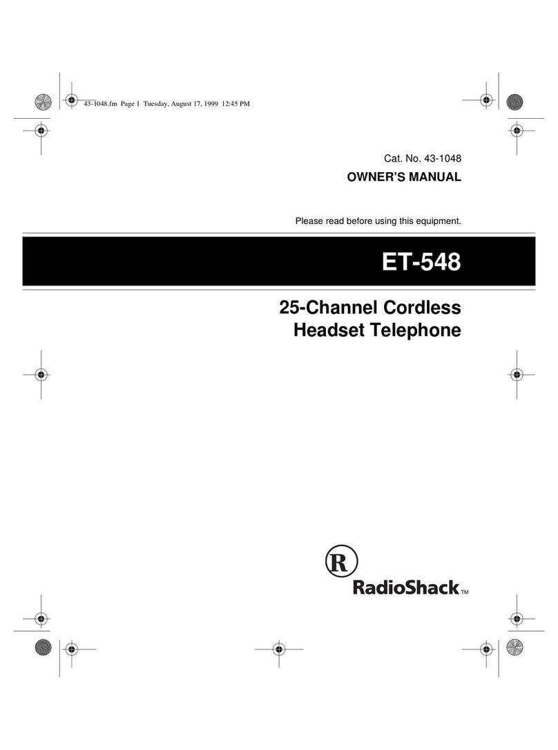 Radio Shack ET-548 User manual