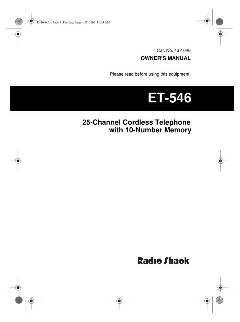 Radio Shack ET-546 User manual Radio Shack ET-546 User manual