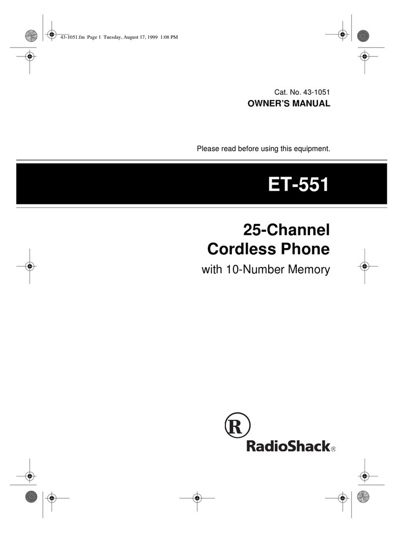 Radio Shack ET-551 User manual