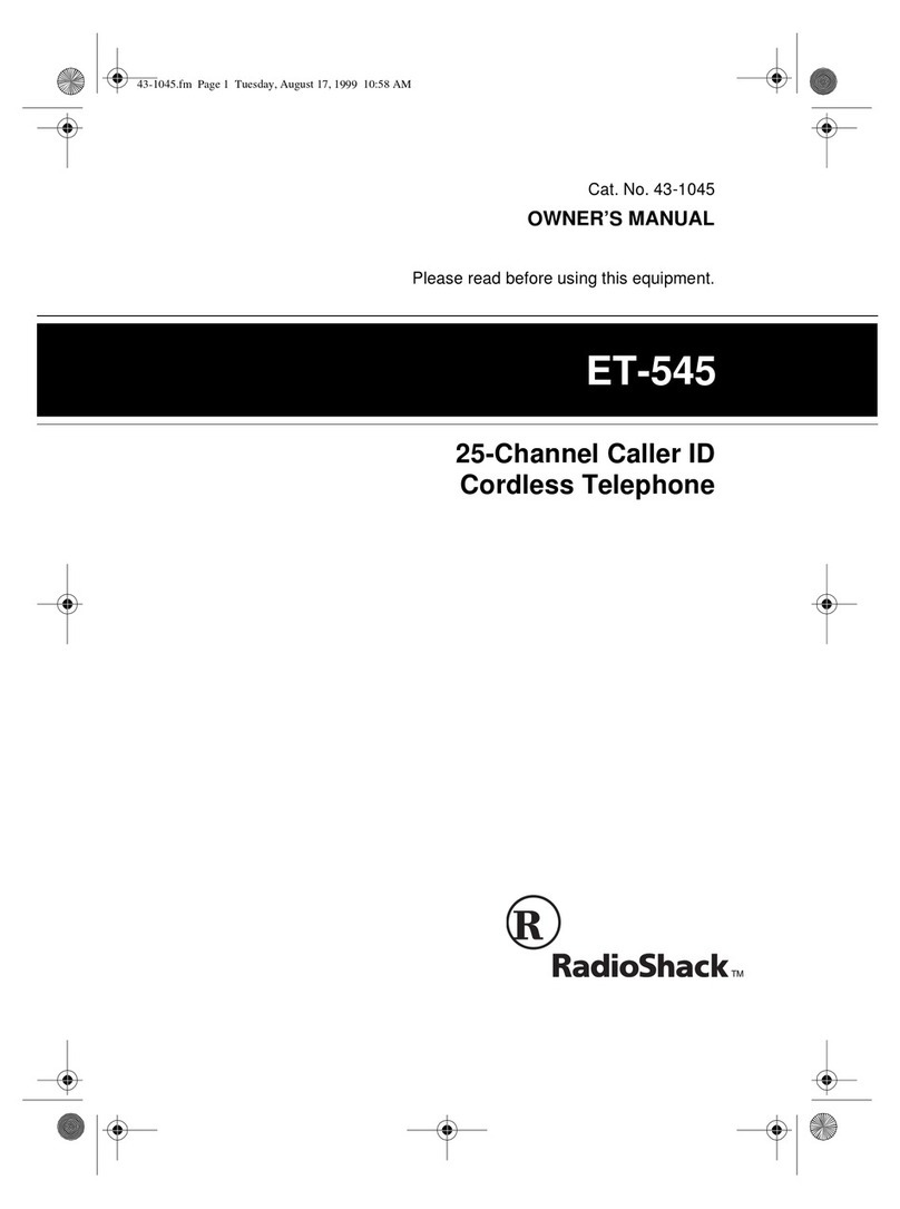 Radio Shack ET-545 User manual