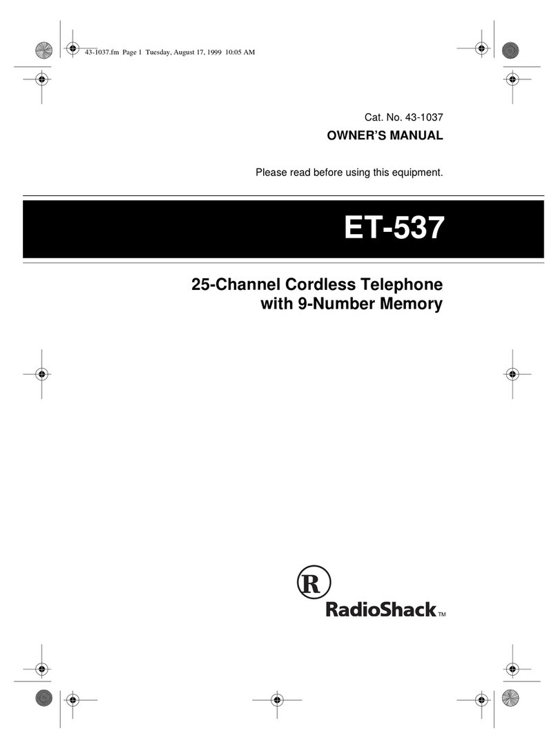Radio Shack ET-537 User manual Radio Shack ET-537 User manual