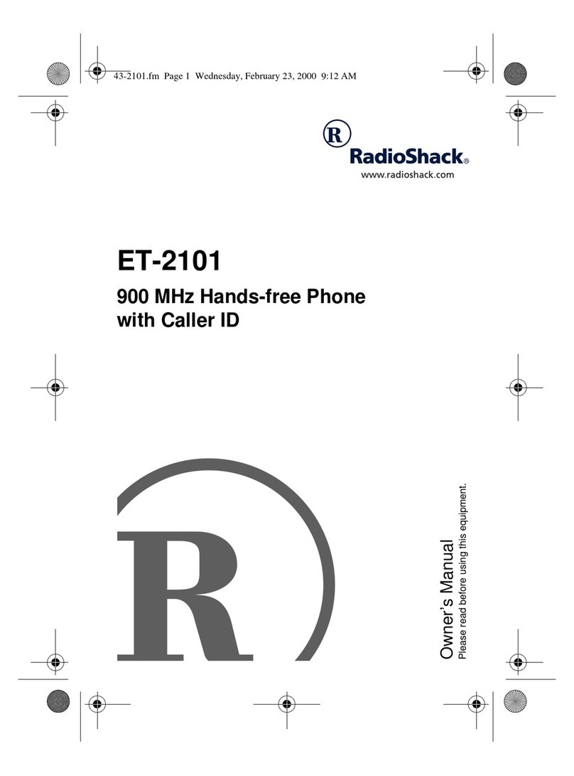 Radio Shack ET-2101 User manual