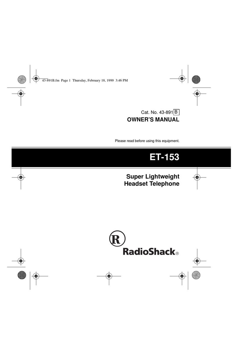 Radio Shack ET-153 User manual