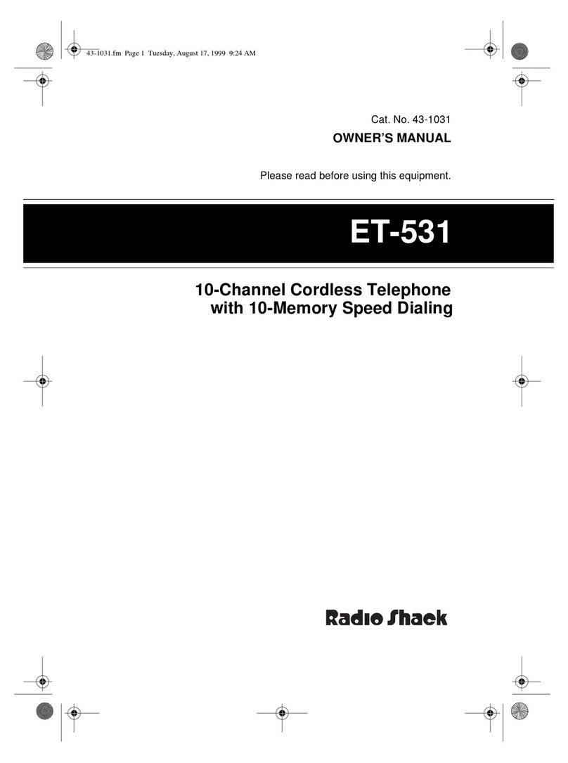 Radio Shack ET-531 User manual Radio Shack ET-531 User manual