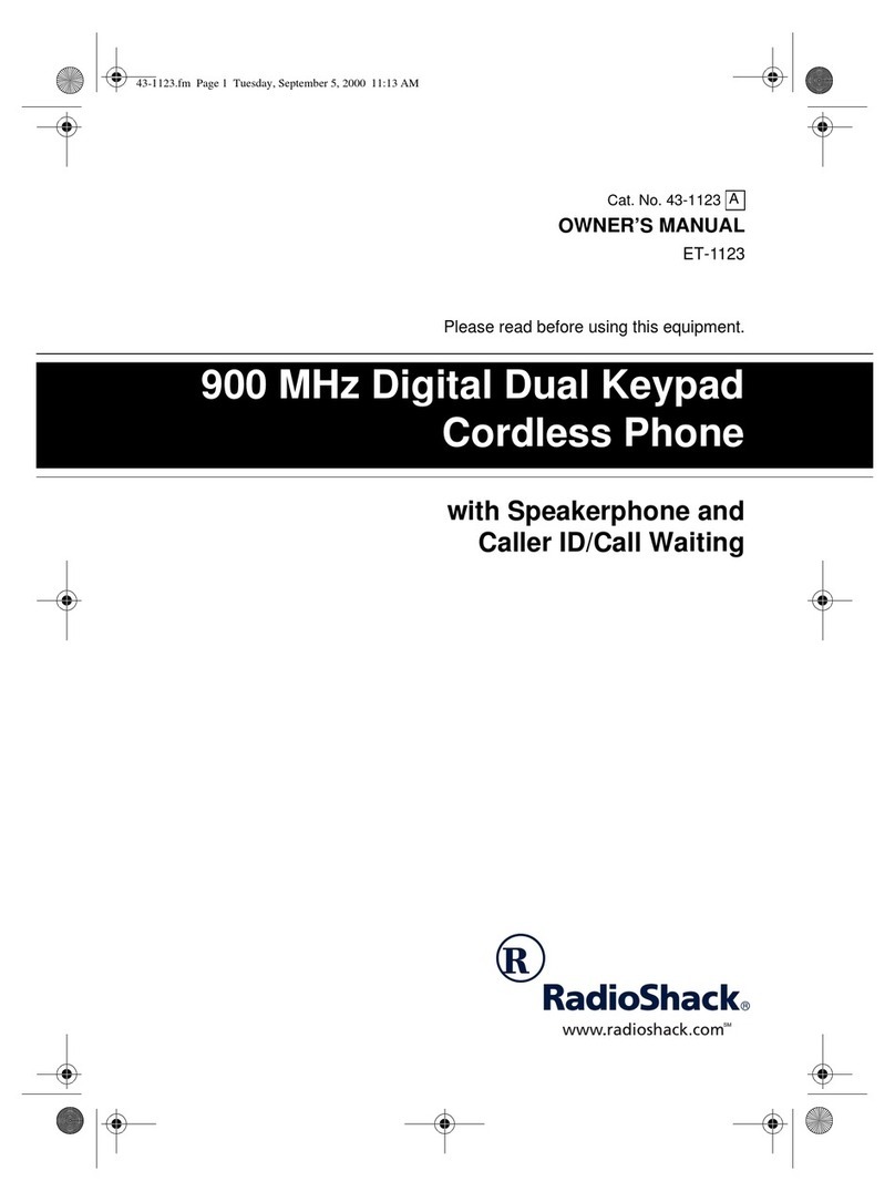 Radio Shack ET-1123 User manual Radio Shack ET-1123 User manual
