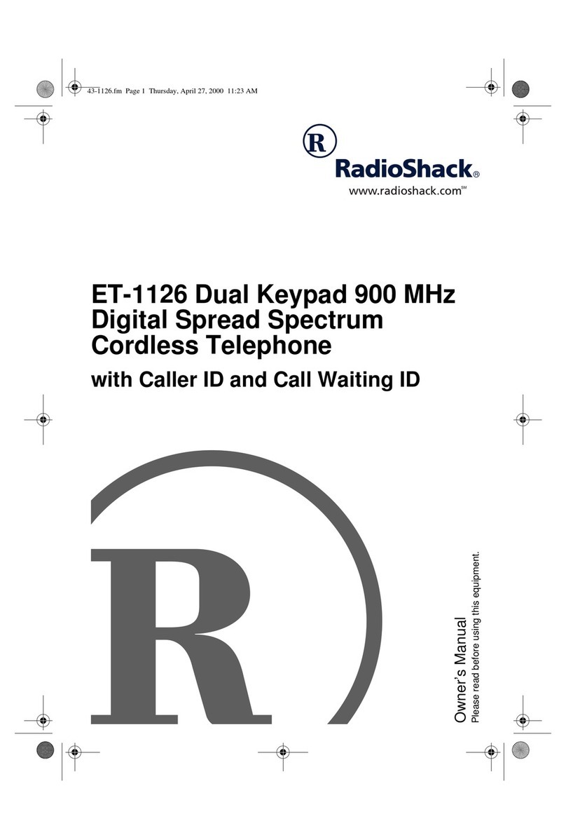 Radio Shack ET-1126 User manual