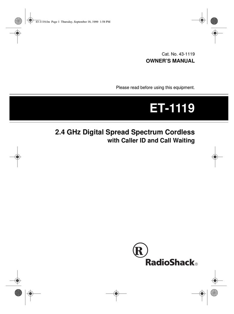 Radio Shack ET-1119 User manual Radio Shack ET-1119 User manual