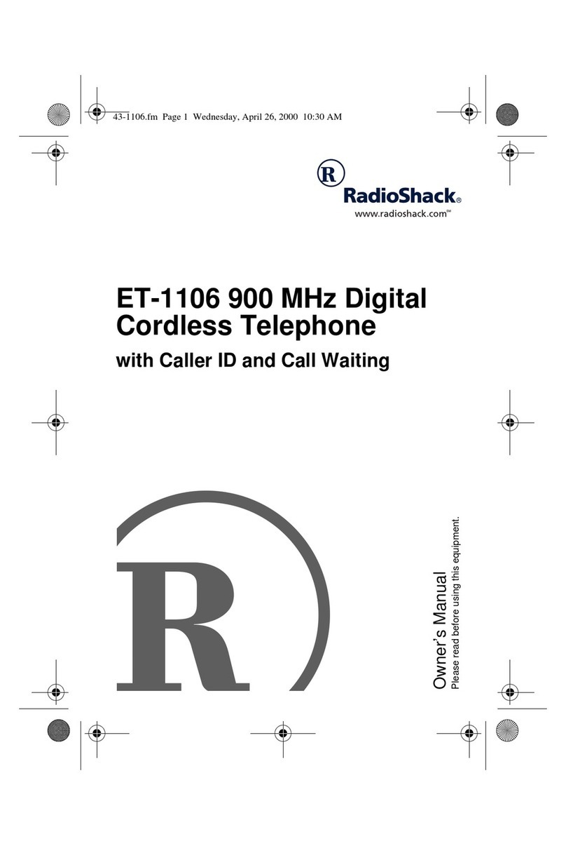 Radio Shack ET-1106 User manual