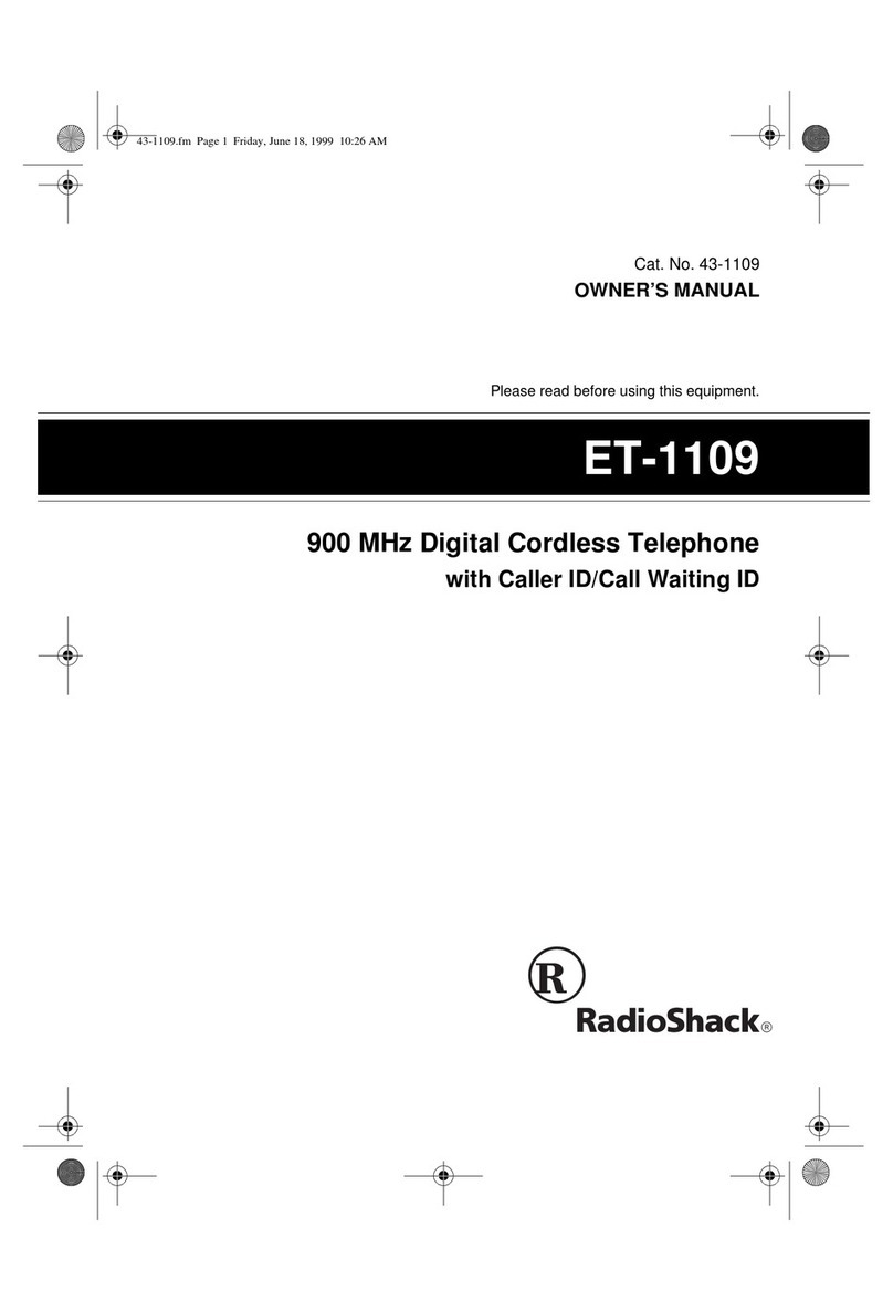 Radio Shack ET-1109 User manual Radio Shack ET-1109 User manual