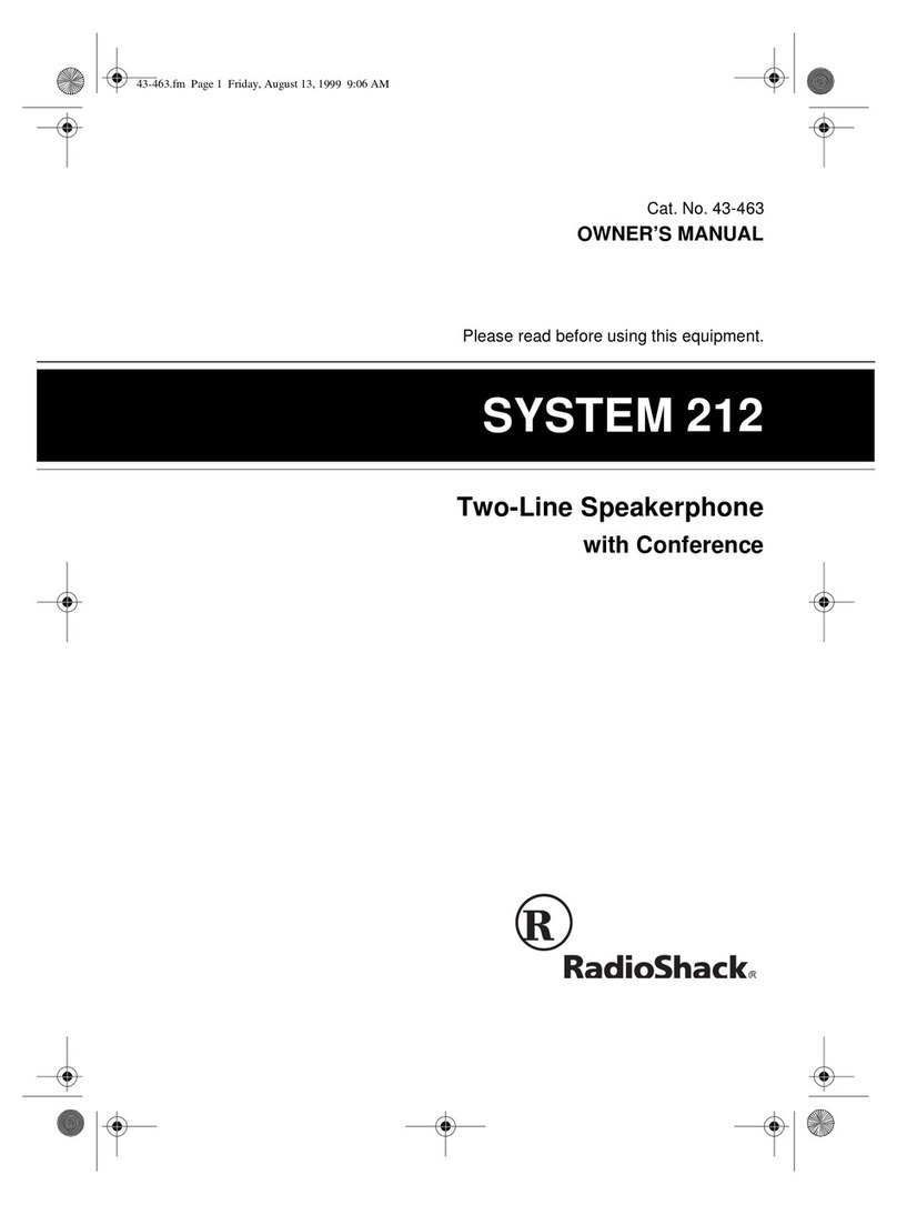 Radio Shack SYSTEM 212 owner's manual