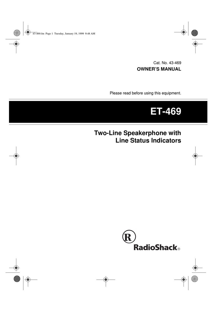 Radio Shack ET-469 User manual