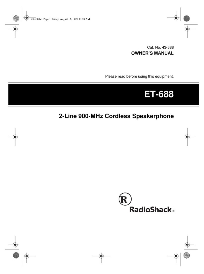 Radio Shack ET-688 owner's manual