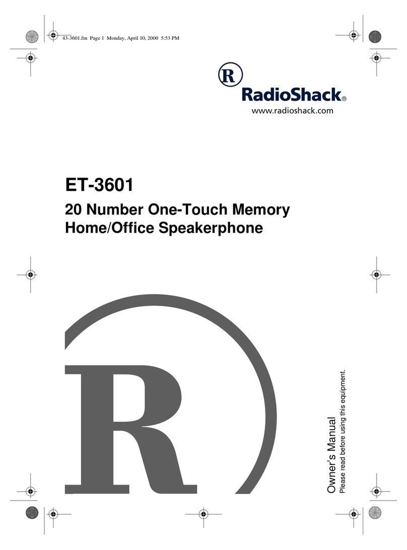 Radio Shack 43-3601 User manual