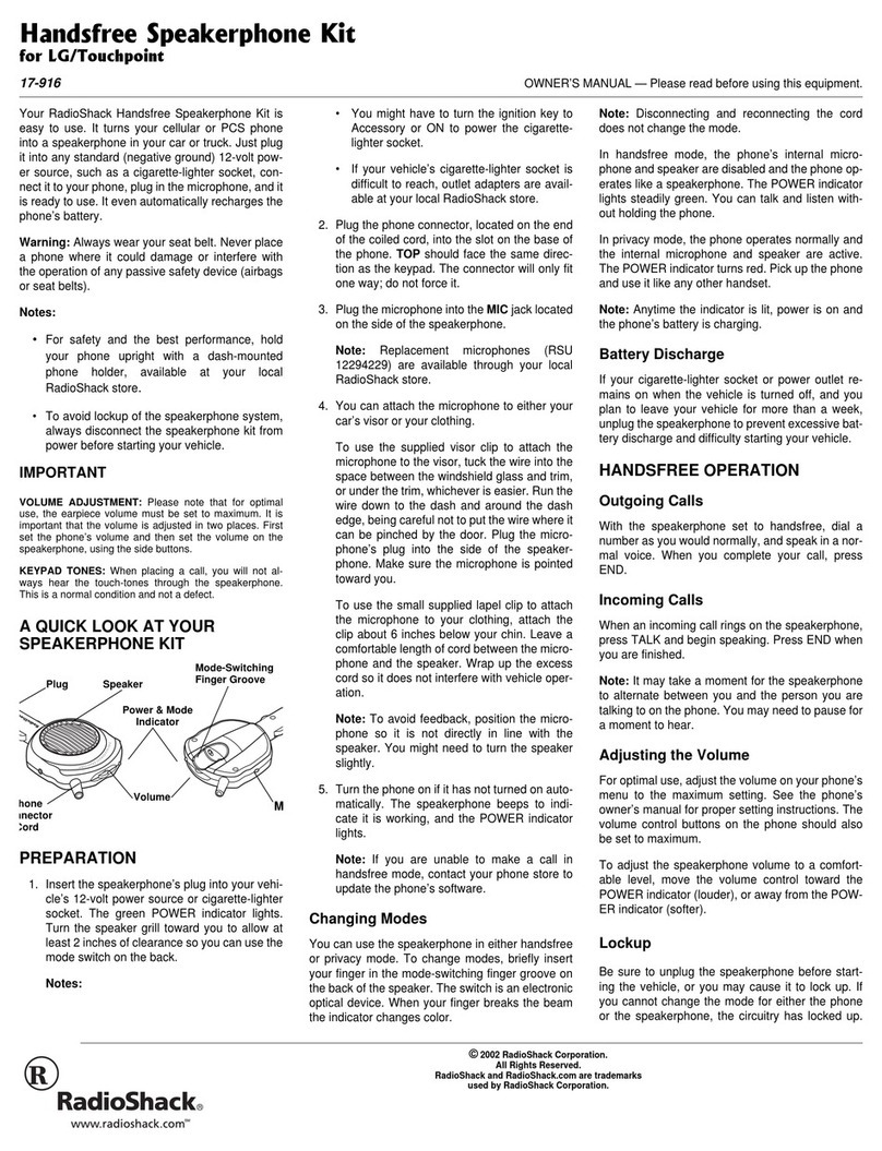 Radio Shack 17-916 User manual