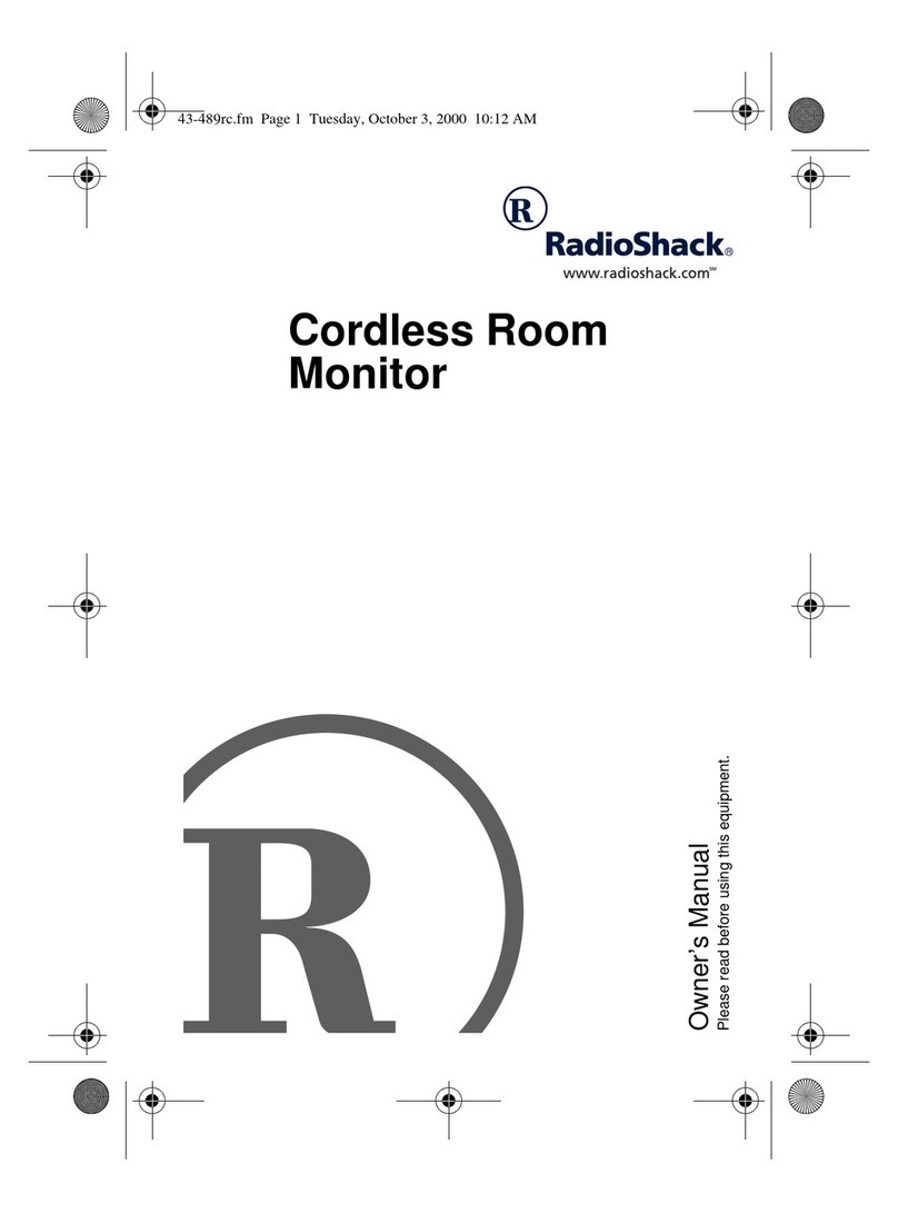 Radio Shack Cordless Room Monitor owner's manual