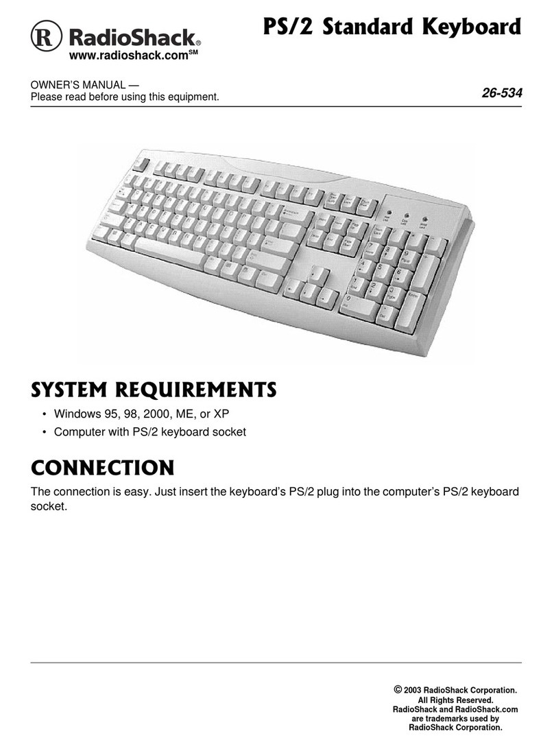 Radio Shack 26-534 owner's manual